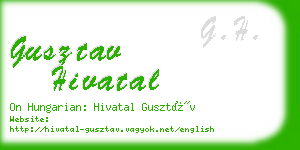 gusztav hivatal business card